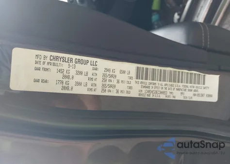 2014 Dodge Durango Citadel z USA, uszkodzony, nr VIN 1C4RDHEG9EC300853